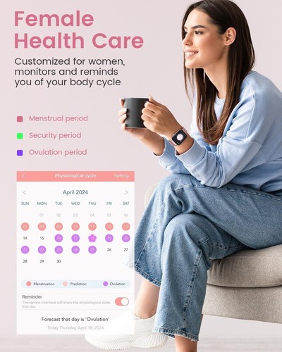 Smart Watches for Women,Fitness Tracker Smartwatch for Android Phones/iPhone ... - Picture 6 of 8