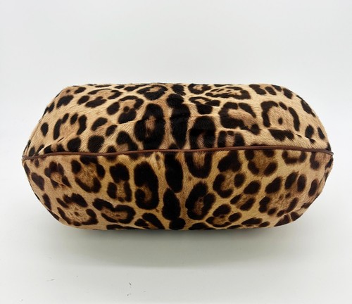 Dolce und Gabbana Schultertasche Leopardenmuster Ponyhaar hellbraun Leder Miss Privee - Bild 5 von 14