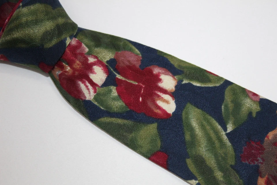 Corbata de seda Gordon Davis hecha en Italia F41027 Foto 3 de 4