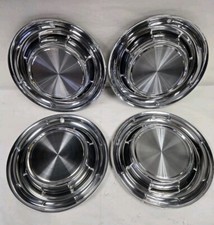1957 Pontiac Star Chief Chieftain Safari 14inch Stainless Steel Hub Caps Oem Gm