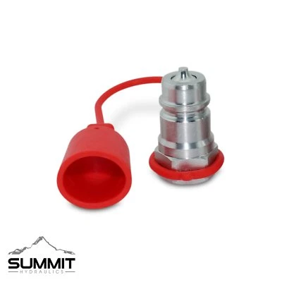 SUMMIT HYDRAULICS 1/2″ Ag ISO 5675 Hydraulic Quick Connect Male Coupler, Poppet Valve, 1/2″ NPT