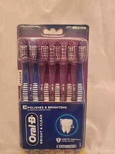 Oral-B Bright and Clean Medium Toothbrushes 6 pack