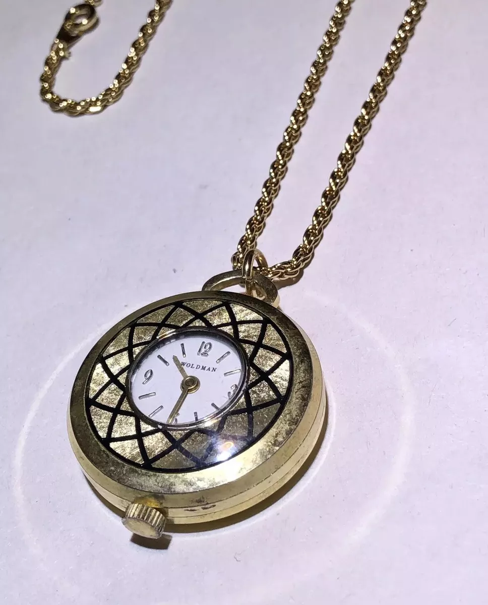 Vintage clock necklace outlet