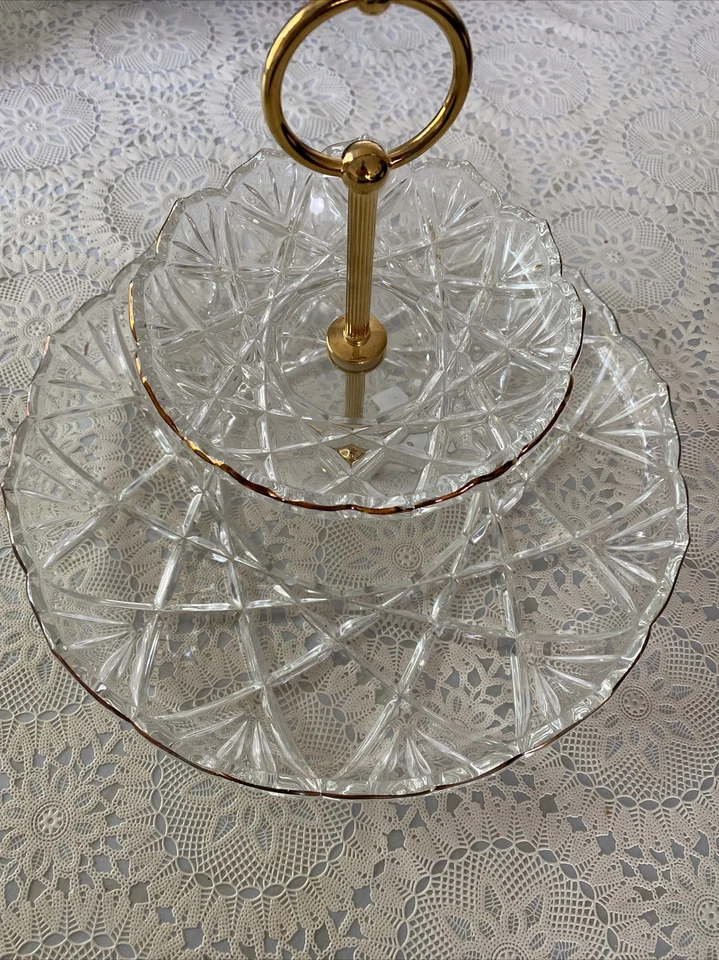 Luxury Two Tier Tidbit Server 9 3/4” Decoration - Image 2 of 4