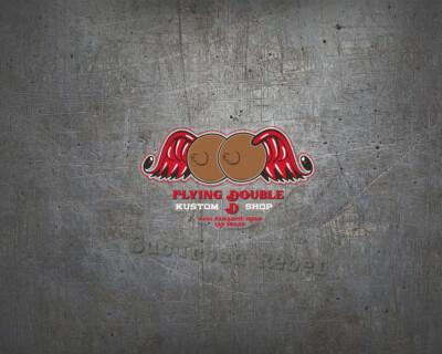 Flying Double D Aufkleber S - Oldschool Hot Rod Chopper MOPAR V8 Kustom Sticker