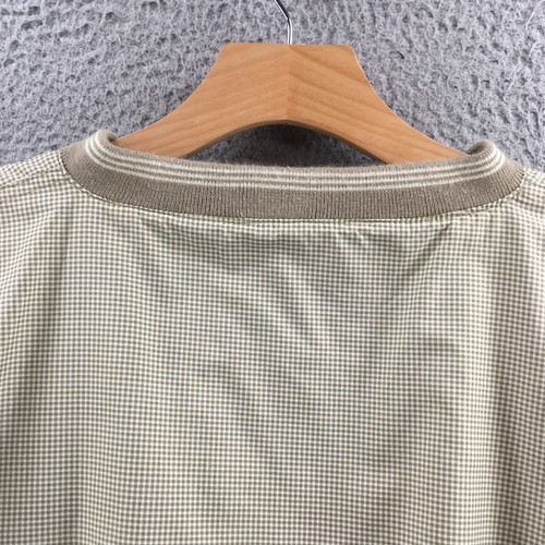 Tri-Mountain Pullover Windbreaker Mens L Beige Houndstooth Multicolor Crew Neck - Picture 10 of 18