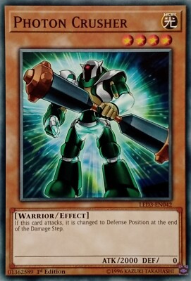 LED3-EN042 PHOTON CRUSHER COMMON 1ST EDITION YuGiOh CARD