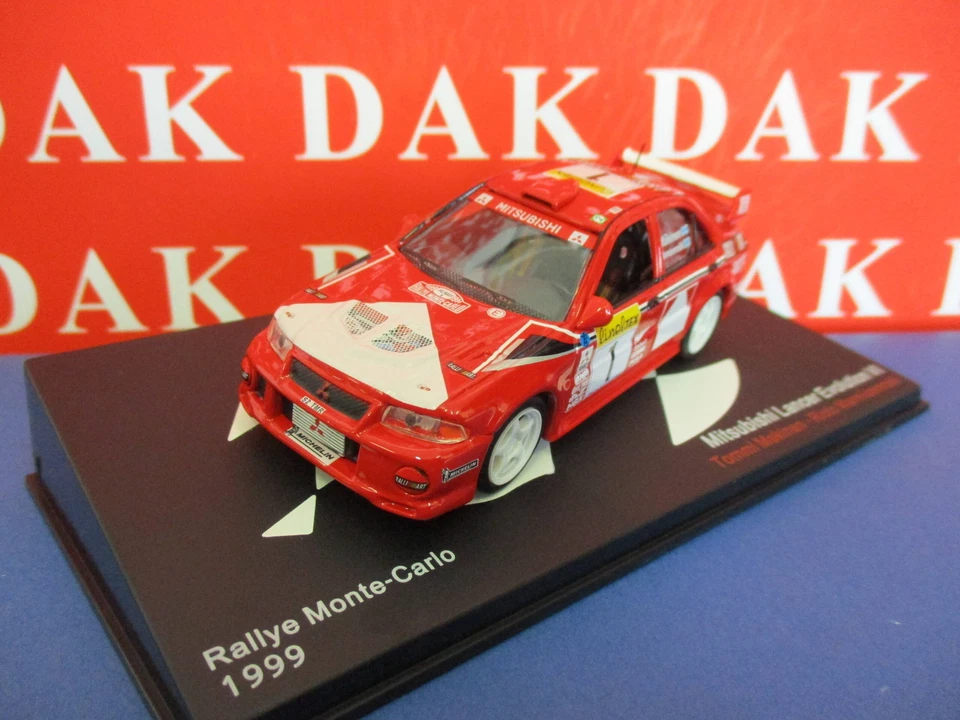 Die cast 1/43 Modellino Auto Mitsubishi Lancer Evo VI Rally Monte Carlo 1999 - Immagine 2 di 4