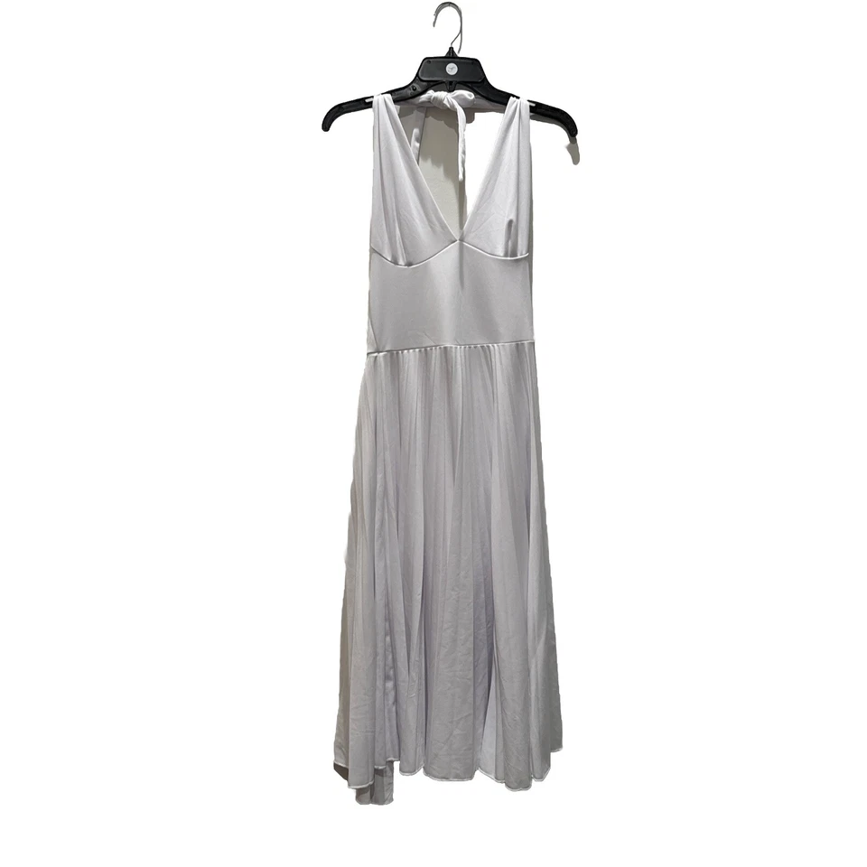Vestido Marilyn Monroe Mujer Blanco Talla Mediana Halter Fit & Flare Midi Fairy Icon Foto 2 de 4