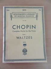CHOPIN Book 1 Waltzes - Schirmer's Library - 1943 - Piano Sheet Music