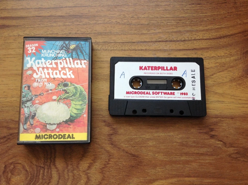 Katerpillar Attack Dragon 32 Game Cassette . Free UK Postage - Image 3 of 3