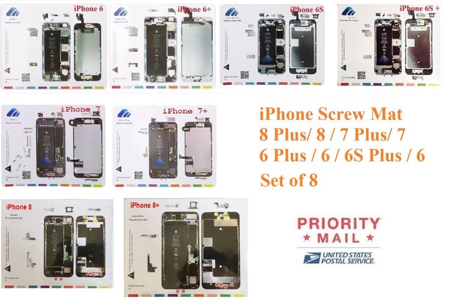 iPhone 8/8+/7/7+/6/6+/6S/6S+ Magnetic Screw Chart Mat Repair Pad Guide ...