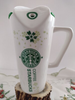 Starbucks Keramiktasse 450ml mit Deckel, (ohne Metallstrohhalm) für heiße und kalte Getränke 