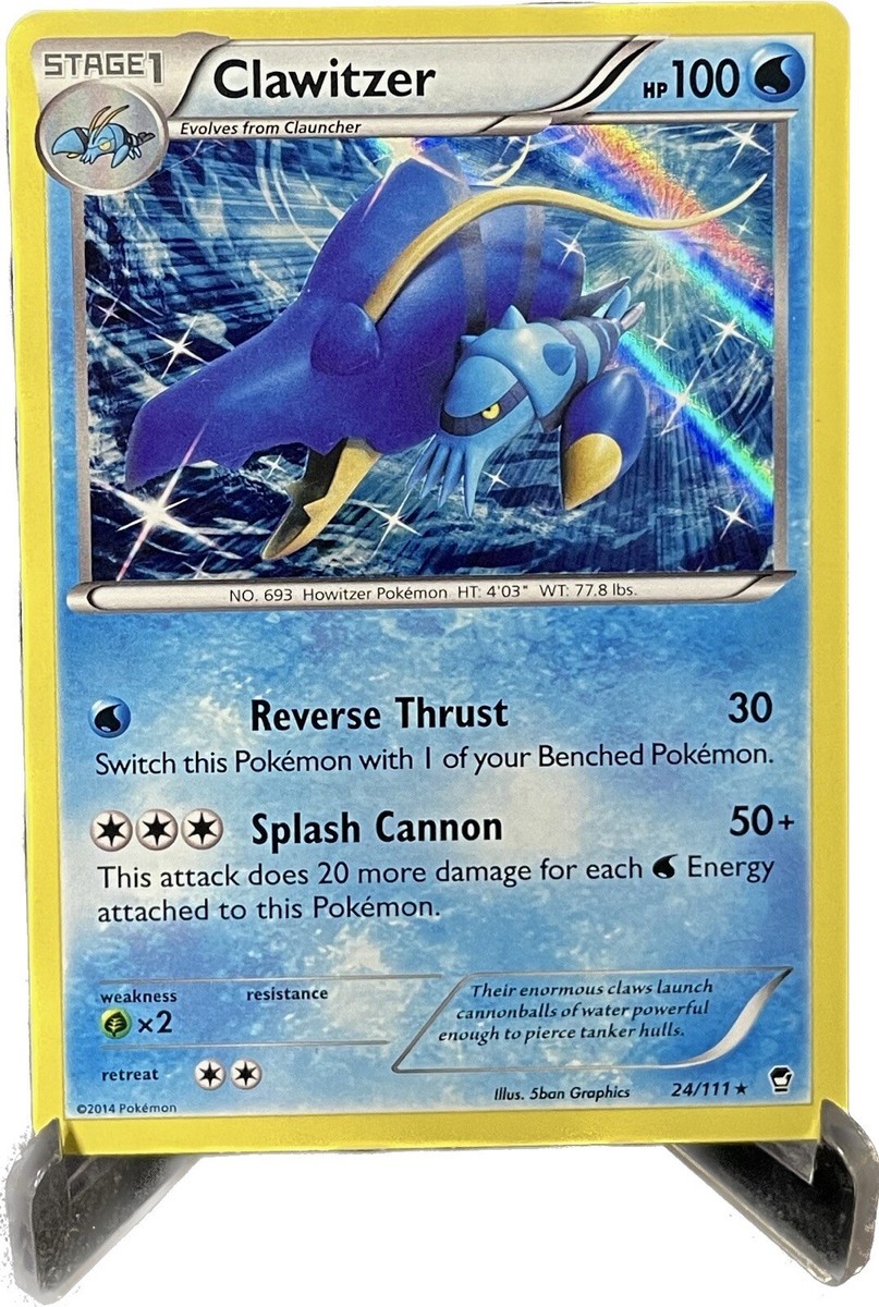 ★Numbering★ 5831 Pokemon Card XY Furious Fists Holo Clawitzer 24/111 Near
