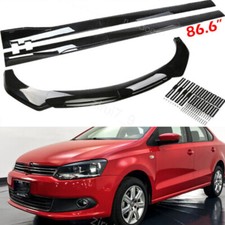 For Vw Vento 2014-2022 Front Bumper Lip Spoiler Splitter W Side Skirt Extension For Vw Vento 2014-2022 Front Bumper Lip Spoiler Splitter W Side Skirt Extension