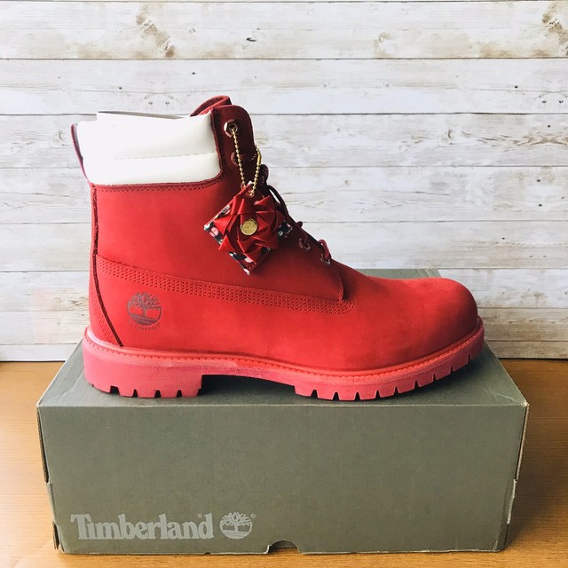 red nubuck timberlands