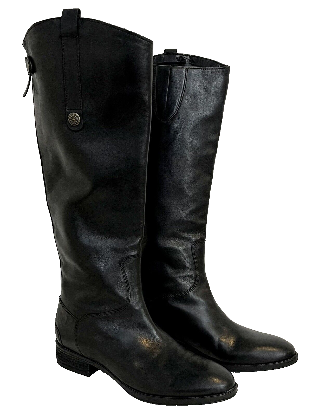 Sam Edelman Women's Penny Riding Boots Black Leather 7.5M