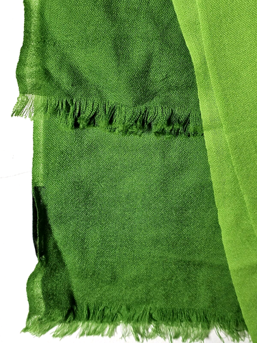 Bufanda Lauren Ralph Lauren Vintage 100% Lana Merino Dos Tonos Verde 80"X 20" - Imagen 5 de 6