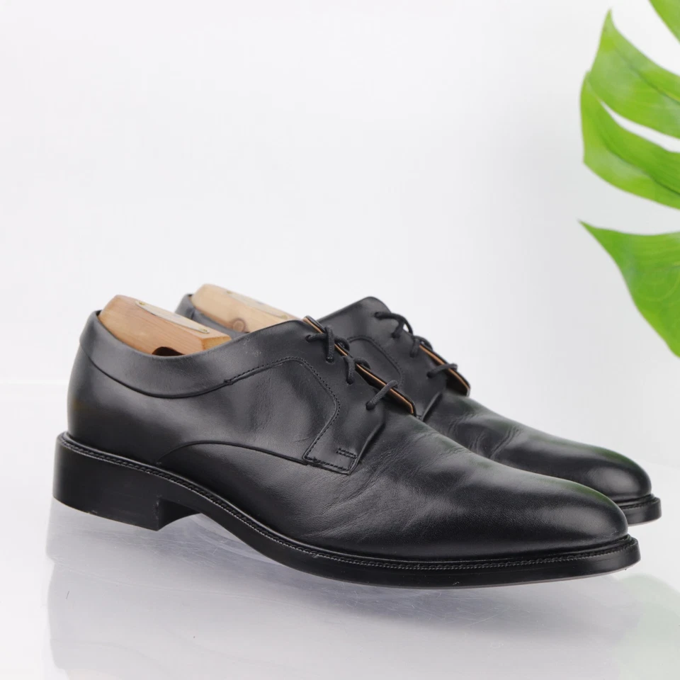 Мужские кожаные парадные туфли Cole Haan Warrer Oxford размер 8,5 ШИРИНА с плоским носком