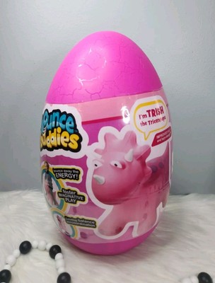 Bouncing Ride On Bounce Buddies Pink Triceratops Toy Plus Coin Bank *NEW*