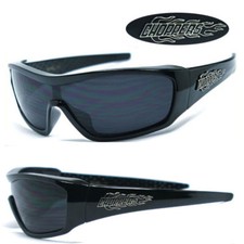 Choppers Mens Motorcycle Sunglasses  Free Pouch - Black C40