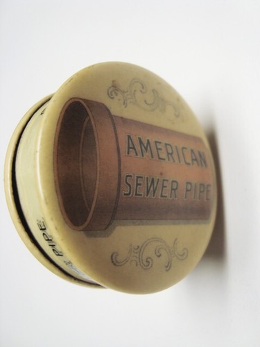 Early American Sewer Pipe Celluloid Tape Measure, Pittsburgh, Pennsylvania - Picture 2 of 4