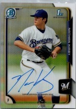 2015 Bowman Draft #BCA-NK Nathan Kirby Chrome Draft Pick Autographs