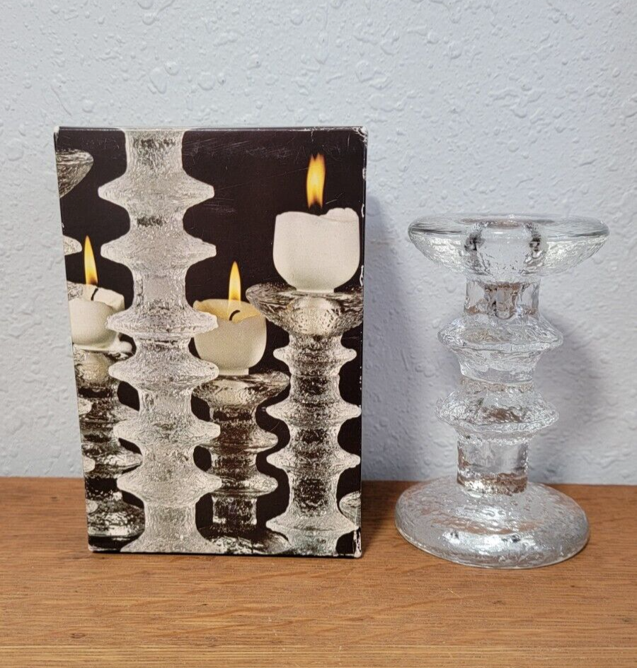 Vintage 2 Ring IITTALA “Festivo” Candle Holder Designed by Timo