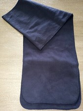 MEN WOMEN dark blue SOLID COLOR FLEECE WINTER SCARF 58 inch long x 9.5 inch SOFT