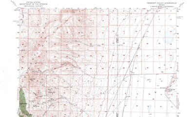 Crescent Valley Quadrangle, Nevada 1949 Map Vintage USGS 15 Minute Topographic