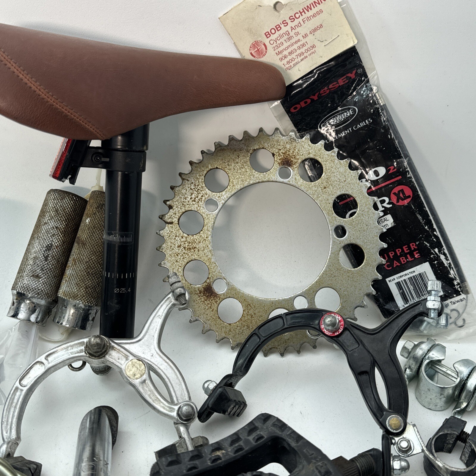 Vintage BMX Bike Parts Lot GT Old School Mongoose Race Schwinn MX B03