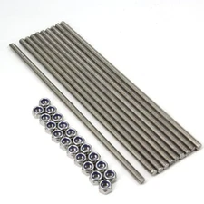 Zeberoxyz 10pcs/Pack M8 x 250mm Fully Threaded Rods, 304 Stainless Steel Thre...
