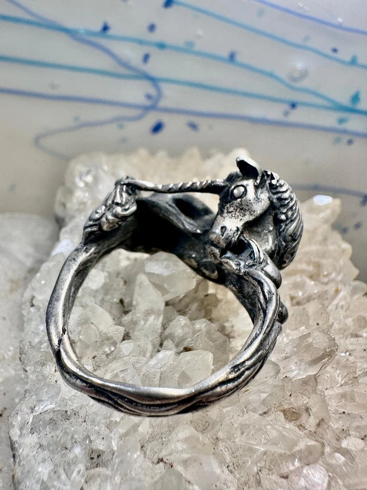 Anillo Unicornio James Yesberger Talla 7 Caballo con Cuerno Plata de Ley Mujer Foto 2 de 4
