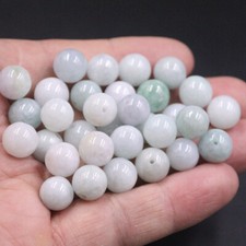 30pcs Natural Grade A Jadeite Jade 10mm Round Beads DIY Bead