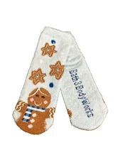 BATH & BODY WORKS Treat Yourself Cozy Gingerbread SHEA-INFUSED SOCKS NON-SKID