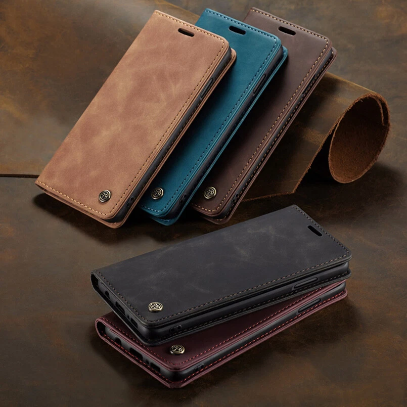 Magnetic Wallet Case Leather Flip Cover for Samsung Galaxy S10e/S9+/S8+/S7 Edge - Image 2 of 4
