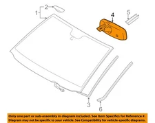 Used Front Center Interior Rear View Mirror fits: 2011 Toyota Rav4 manual dimmin
