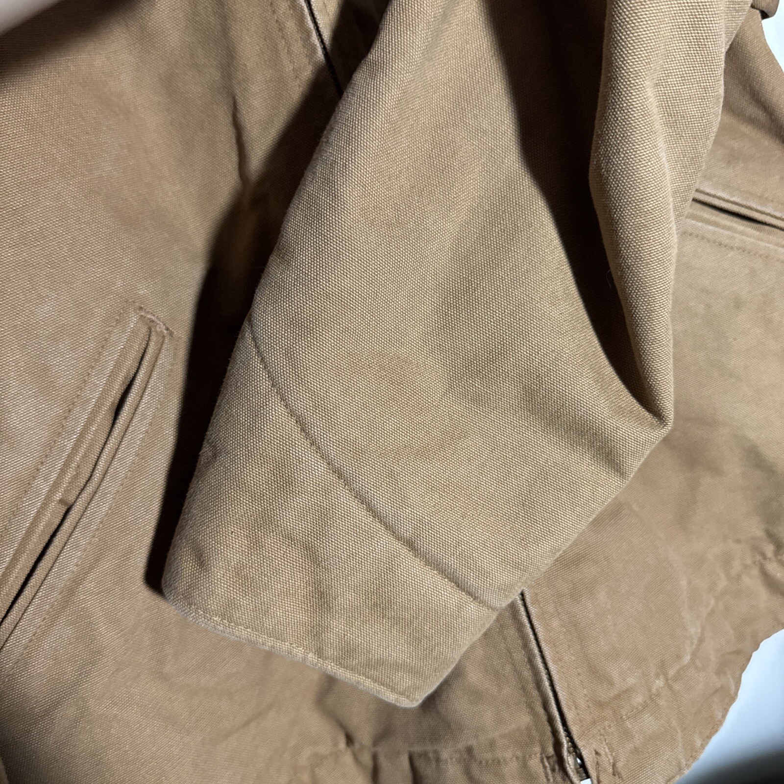 Vintage Carhartt Jacket Men’s Size 40 6QLJ Detroit Canvas Red Quilt Lined USA image 10