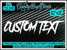 CUSTOM TEXT Vinyl Decal Sticker JDM Car Diesel Truck Turbo Boost Stance Lifted