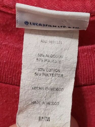 Star Wars Millenium Falke Blueprint rotes T-Shirt Erwachsene Größe Medium Baumwollmischung - Bild 2 von 11