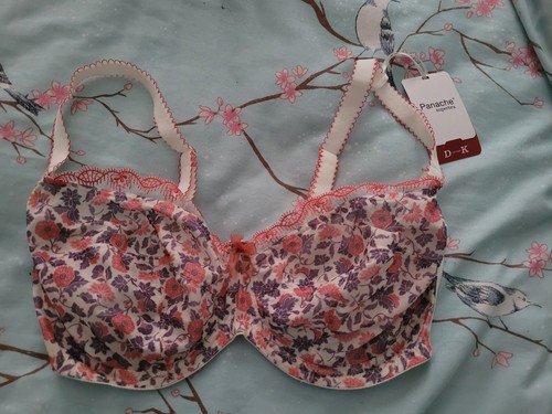 Panache Bra 38E Pink Red Purple Underwired Adjustable Straps Hook & Eye BNWT