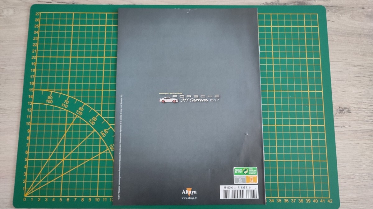 Fasccule seul sans pèce n°63 pèce Porsche 911 Carrera RS 2.7 1/8