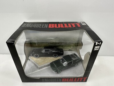 Rare Greenlight Bullitt Diorama Mustang Green Machine Chase