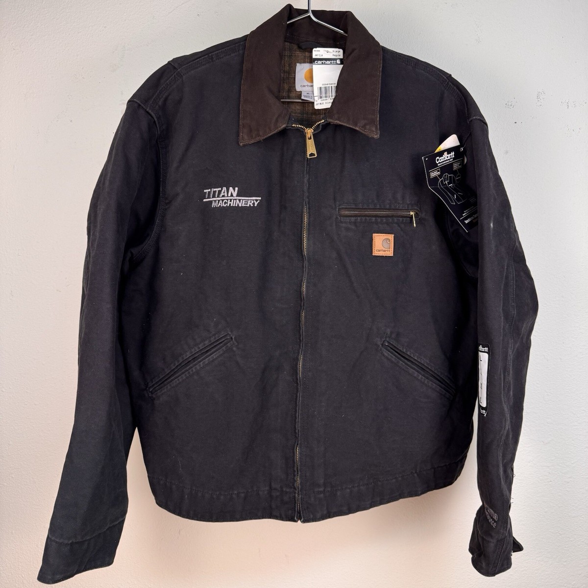 VTG NOS Carhartt J97 BLK Detroit Jacket Mens Sz XL Blanket Lined