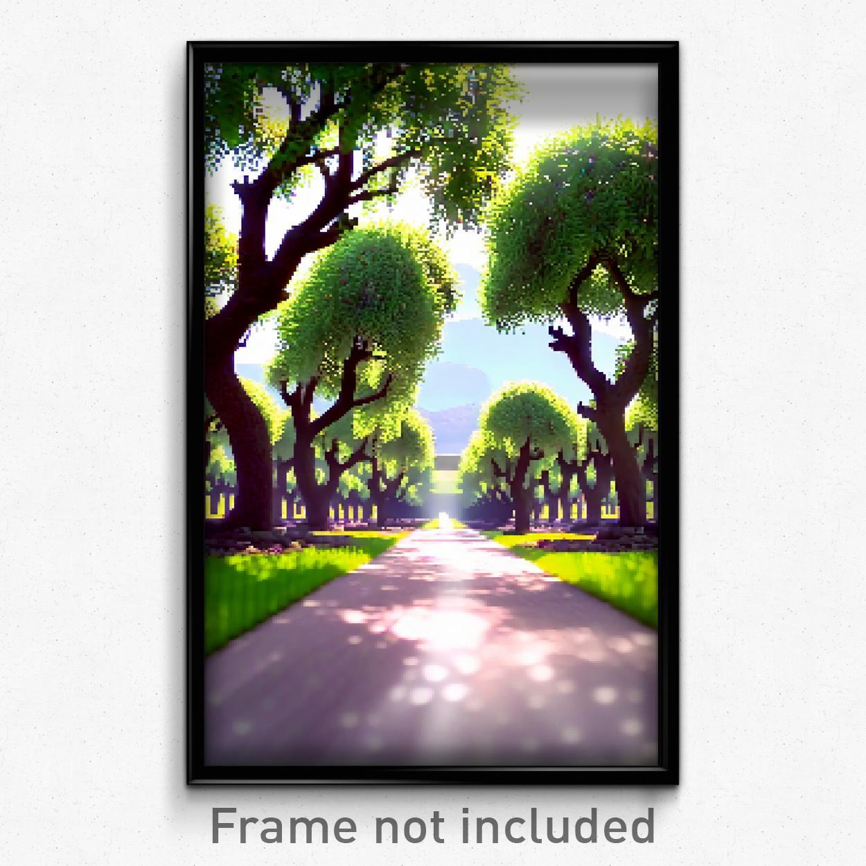 8-Bit Psychedelic Pixel Art Poster - Agile Orchard Gaming Print