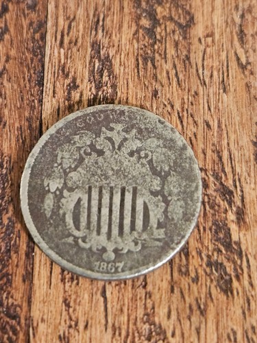 Escudo níquel circular sin flechas 1867 #3 - Imagen 2 de 3