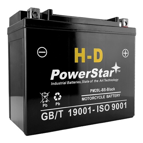 New Harley Davidson Motorcycle Replacement PowerStarH-D Battery, 3