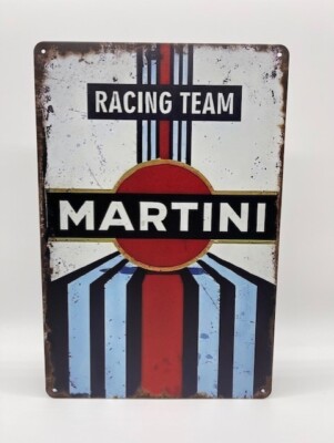 Blechschild Martini Racing Team 20x30cm Nostalgie Retro Reklame Vintage Geschenk