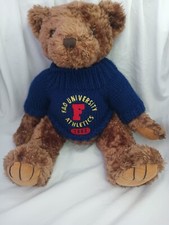 FAO Schwarz University Athletics Brown Teddy Bear 16" Plushie Cute