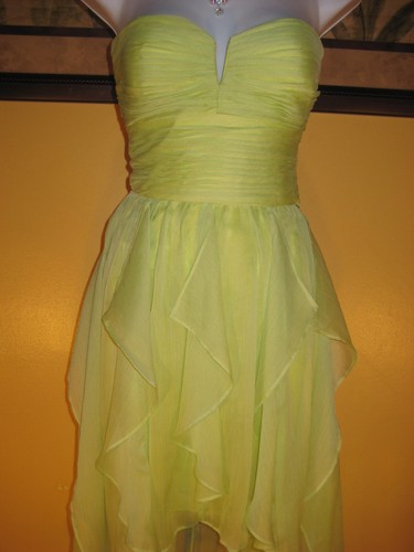 NWT  Arden B. Peridot Green Hi-Lo Strapless Maxi Dress Size  XS - Picture 5 of 6